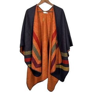 NEW! Shiraleah Chicago Shawl Poncho Sweater Wrap Knit OSFA